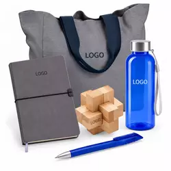 Welcome Box «Перший день» для нових співробітників із шопером, записником, ручкою та пляшкою з логотипом
