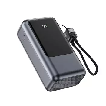 Повербанк 20 000 mAh із LED-дисплеєм та кабелем (Х2 USB-C + USB-A) (USB QC4.0 + USB-C PD22.5W)