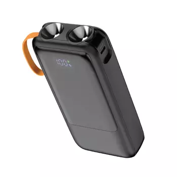 Повербанк 20 000 mAh із LED-ліхтариком та вбудованим кабелем (USB-C + USB-A + Lightning + Micro USB) (USB QC4.0 + USB-C PD22.5W)