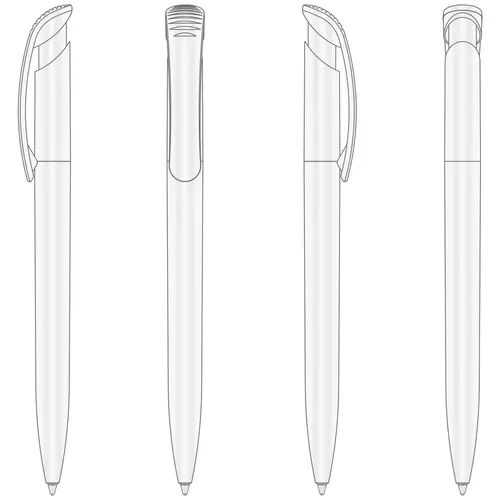 Ручка пластиковая Clear, Ritter Pen 3
