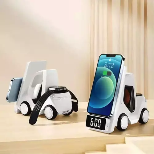 Беспроводное зарядное устройство DriveCharge с электронными часами, 15W 3