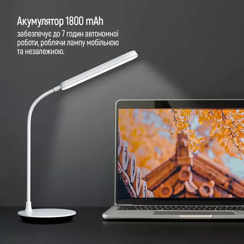 Настільна LED лампа гнучка 360 із вбудованим акумулятором 9