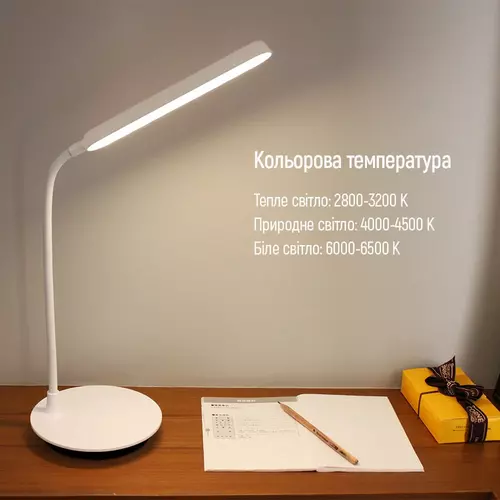 Настільна LED лампа гнучка 360 із вбудованим акумулятором 12
