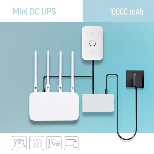 Джерело безперебійного живлення ДБЖ для роутера 10000mAh 21W DC 5V/9V/12V/24V 13