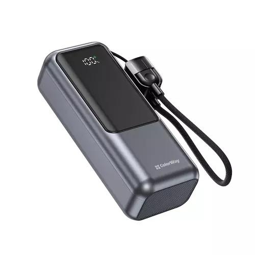 Повербанк 10 000 mAh із LED-дисплеєм та кабелем (USB-C + USB-A) (USB QC4.0 + USB-C PD22.5W) 3