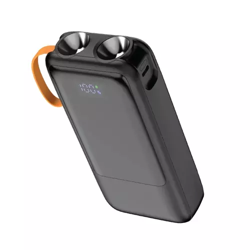 Повербанк 20 000 mAh із LED-ліхтариком та вбудованим кабелем (USB-C + USB-A + Lightning + Micro USB) (USB QC4.0 + USB-C PD22.5W) Darlings