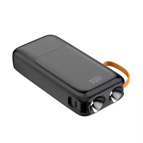 Повербанк 20 000 mAh із LED-ліхтариком та вбудованим кабелем (USB-C + USB-A + Lightning + Micro USB) (USB QC4.0 + USB-C PD22.5W) 3