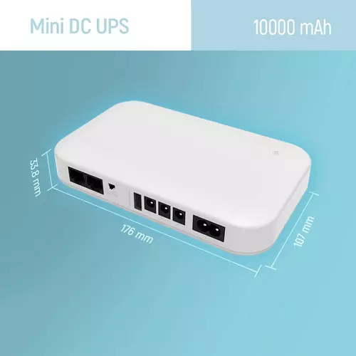 Джерело безперебійного живлення ДБЖ для роутера 10000mAh 21W DC 5V/9V/12V/24V 14